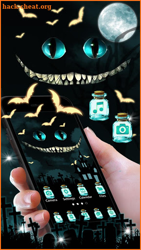 Cheshire Devil Cat Launcher Theme Live Wallpapers screenshot
