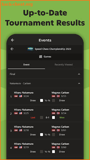 Chess Events: Games & Results screenshot