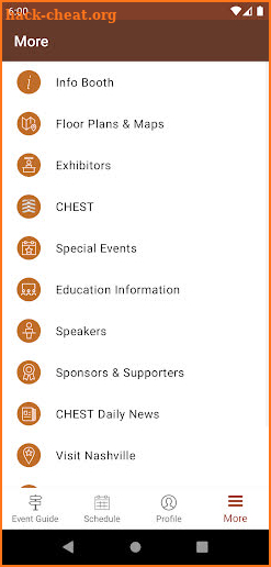 CHEST Events screenshot