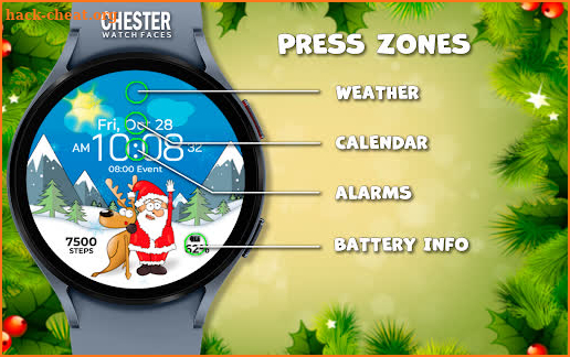 Chester Christmas watch face screenshot