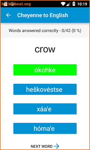 Cheyenne Vocab Builder screenshot