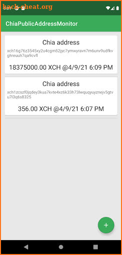 Chia Address Widget screenshot