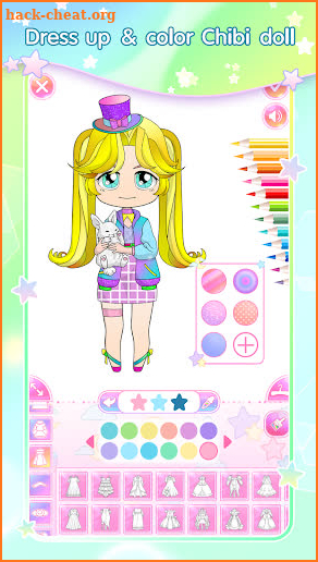 Chibi Doll Dress up & Coloring screenshot
