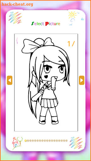 Chibi Gacha coloring book screenshot