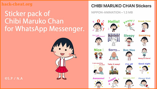 Chibi Maruko Chan Stickers For Whatsapp screenshot