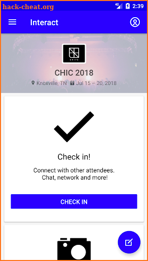CHIC 2018 screenshot