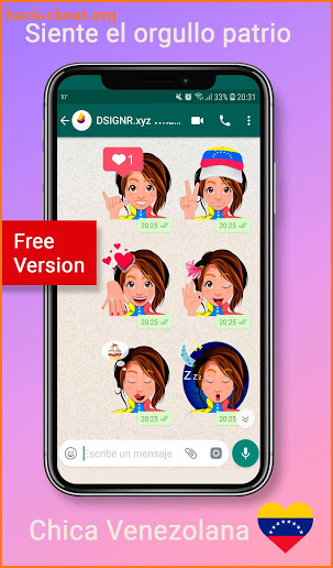 Chica Venezolana - Stickers para Whatsapp - Free screenshot