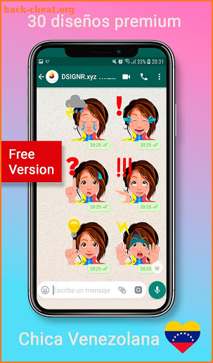Chica Venezolana - Stickers para Whatsapp - Free screenshot