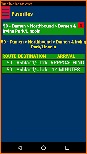 Chicago CTA Bus Tracker screenshot