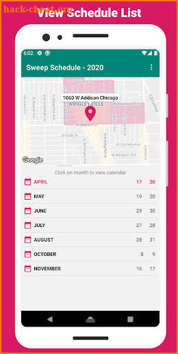 Chicago Sweep Tracker screenshot