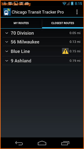 Chicago Transit Tracker Pro screenshot
