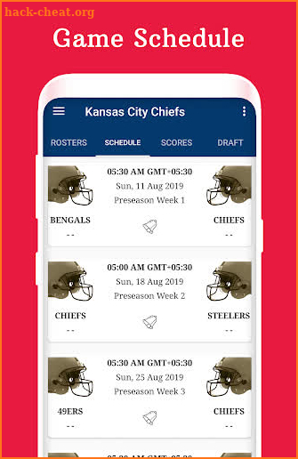 Chiefs - Football Live Score & Schedule screenshot