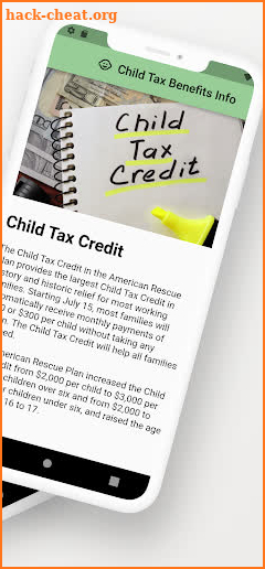 Child Tax Benefits Info Guide screenshot