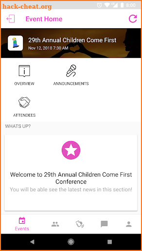Children Come First Conference screenshot