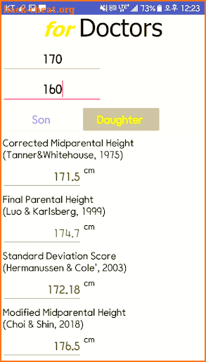 Children Height Prediction - Made By Doctors screenshot