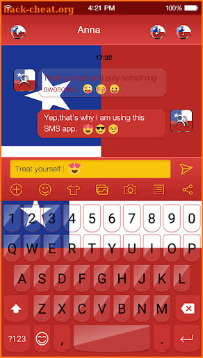 Chile Emoji Keyboard Theme screenshot