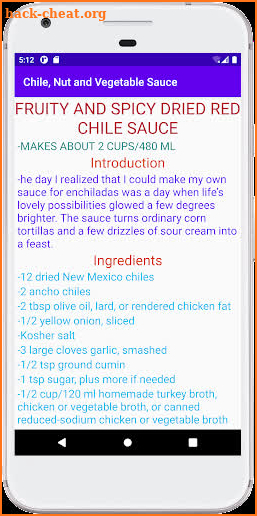 Chile, Nut and Vegetable Sauce screenshot