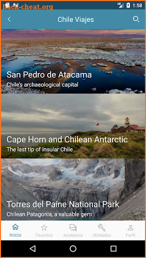 Chile Travel App screenshot