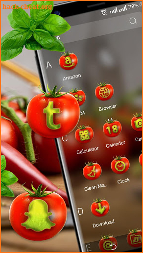 Chili Tomato Launcher Theme screenshot