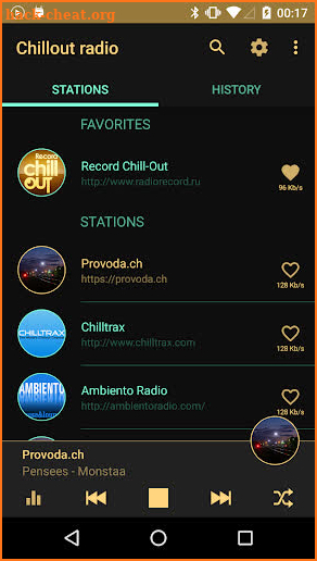 Chillout & Lounge music radio screenshot