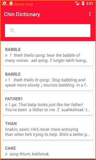 Chin Dictionary screenshot