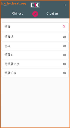 Chinese - Croatian Dictionary (Dic1) screenshot