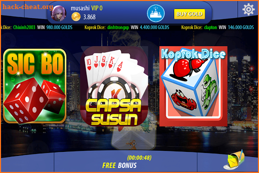 Chinese Poker Sicbo Koprok Dice Online screenshot