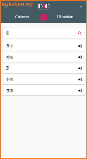 Chinese - Ukrainian Dictionary (Dic1) screenshot