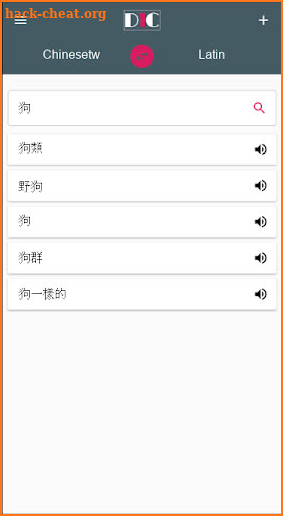 Chinesetw - Latin Dictionary (Dic1) screenshot