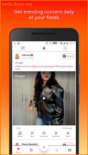 Chingari - WhatsApp status, viral videos & chats screenshot