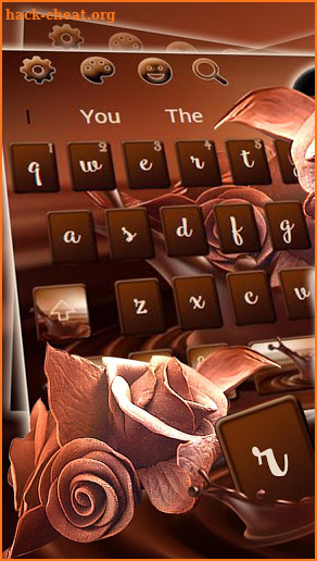 Chocolate Rose Keyboard Theme screenshot