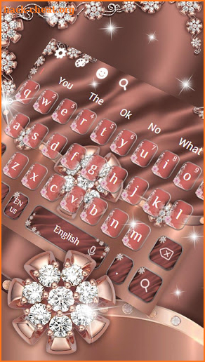 Chocolate Silk Luxury Diamond Keyboard Theme screenshot