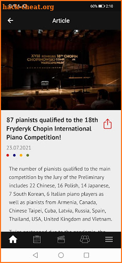 Chopin Competition 2020 screenshot