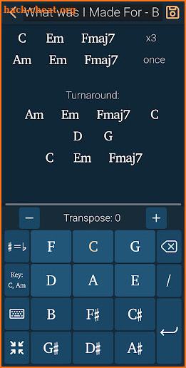 Chord Chart Memo screenshot