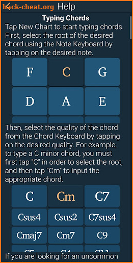 Chord Chart Memo screenshot