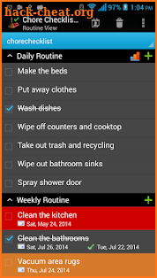 Chore Checklist screenshot
