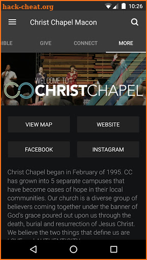 Christ Chapel Macon screenshot