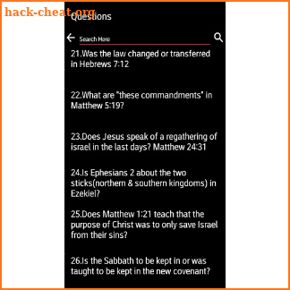 Christian/Hebrew Q and A screenshot