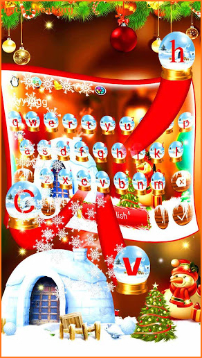 Christmas 3D Gravity Keyboard Theme screenshot