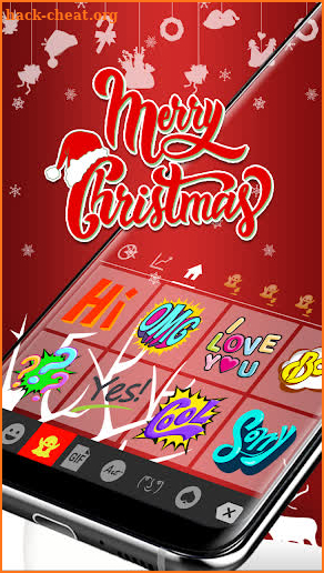 Christmas Balls Emoji Gif Keyboard Wallpaper screenshot