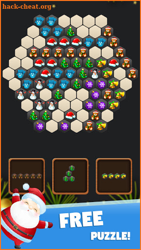 Christmas Block Hexa Puzzle: Drop classic hexagon screenshot