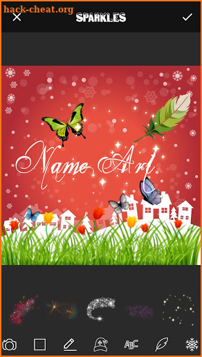 Christmas Card Name Art Maker screenshot
