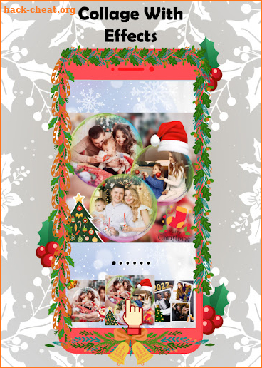 Christmas collage photo editor screenshot
