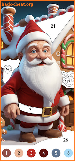 Christmas Color by Number Game screenshot
