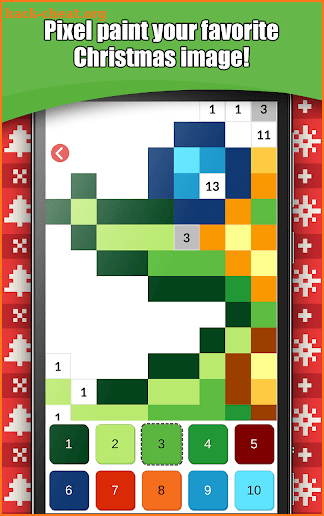 Christmas Color by Number – Merry Xmas Pixel Art screenshot