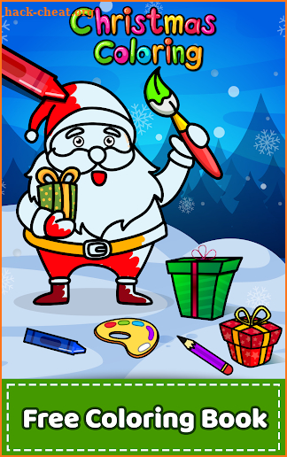 Christmas Coloring Book & Games for kids & family screenshot