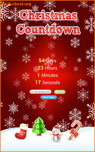 Christmas Countdown - Red screenshot