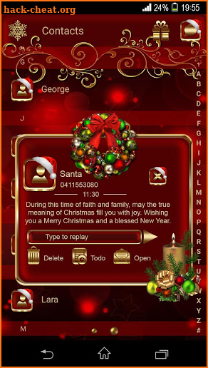 Christmas Day Go SMS theme screenshot