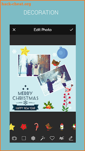 Christmas Deco 🎄 Photo Collage & PIP Art Camera screenshot