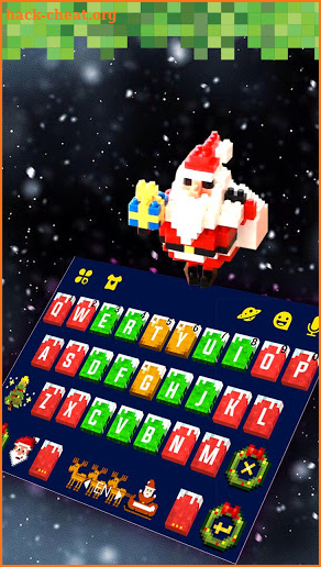 Christmas Digital Pixel Keyboard Theme screenshot